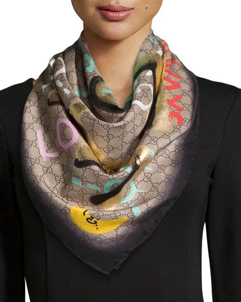 silk scarves gucci|gucci scarf women silk.